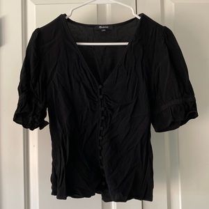 Madewell Button Up V Neck Blouse Size 4